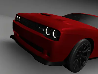 Supercar dodge sport car Low-poly 3D model