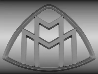Maybach logo 3D model