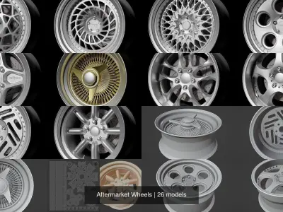 Aftermarket Wheels 3D Model Pack