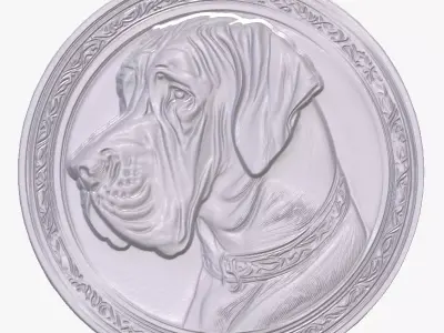 Great Dane 1 basrelief for 3D printing 3D print model