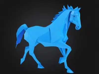 Geometric Horse 3D Modern Decorative Sculpture Free 3D print model