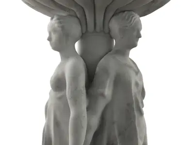 Three Roman Woman Fountain 3D model