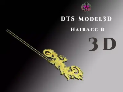 DTS - Model3D - Hair Acc B Low-poly 3D model