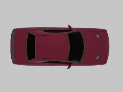 Dodge challenger SRT Hellcat with wheel animation 3D model