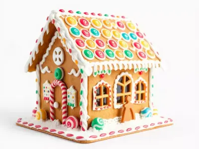 Colorful Gingerbread House model pack Low-poly 3D model