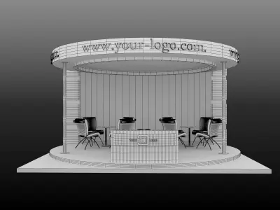 Booth Exhibition Stand a596c 3D model
