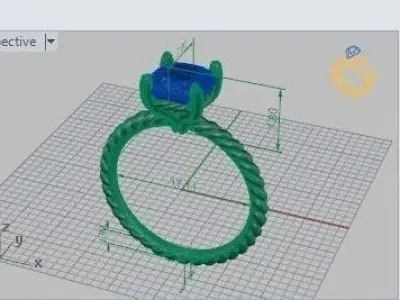 Diamond Ring 295 3D print model