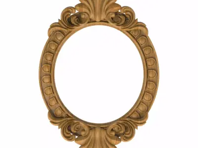 Carved picture frame STL 3D model 79