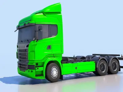 Premium Oil Tanker Truck Fuel Tanker 3D Model - High-Quality Low-poly 3D model