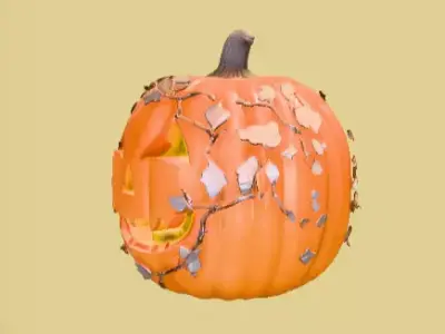 Jack-o-Lantern Lantern 3D Print Model Decorative Pumpkin  Low-poly 3D model