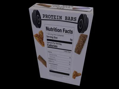 Food for sport-Protein Bars-GAME READY PBR Low-poly 3D model