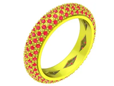 Luxury Pave Eternity Band Ring 3D Model 4532 3D print model