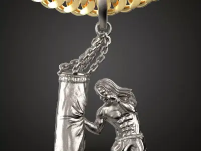 African Boxer Pedant 3D print model