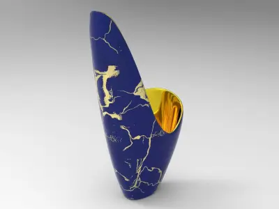The Mouve Vase Low-poly 3D model