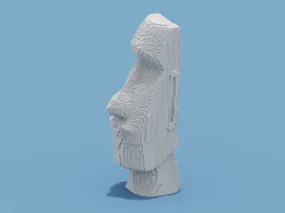 Moai Statue Low-poly 3D model