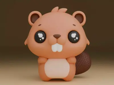 beaver 01 3D print model