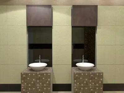 Bathroom 03 VR-ready Low-poly 3D model