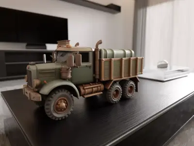 combat truck 3D print model