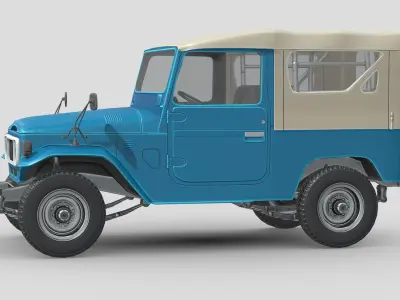Toyota Land Cruiser J40 1979 Low-poly 3D model