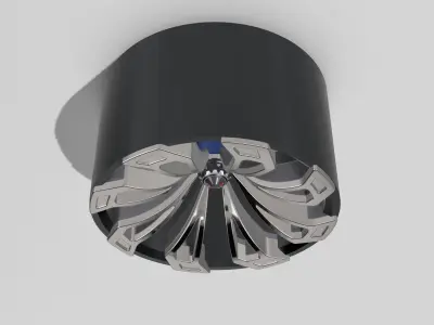 20inch Concave THUNDER Wheels w Tires 3D print model