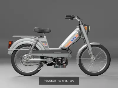 Peugeot 103 Ultimate 3D Model Collection 3D Model Pack