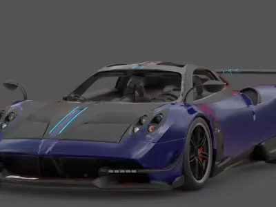 2016 Pagani Huayra BC 3D Model Limited Edition Hypercar 3D model