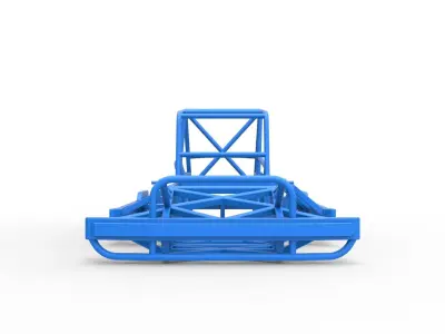Frame of New Zealand Superstock car Scale 1 to 25 3D print model
