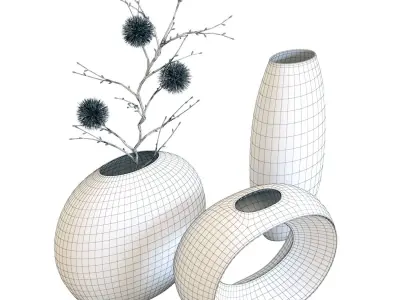 Crate and Barrel Alura Vases 3D model