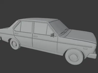 Fiat 131 Mirafiori Car Low-poly 3D model