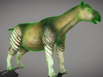Paraceratherium  Low-poly 3D model