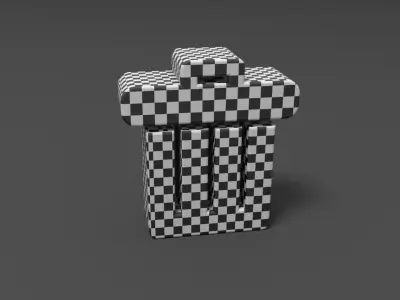 Trash can Low-poly 3D model