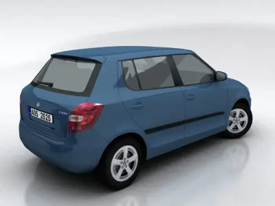Skoda Fabia Low-poly 3D model