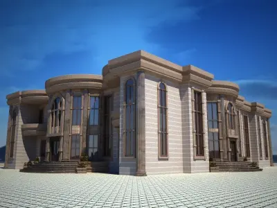 Luxury Classical Villa Project A120 3D Model Render 3D model