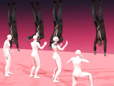 Zombie Finisher Animation Pack Low-poly 3D model