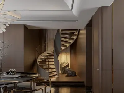 Luxury Apartment level one interior design  3D model