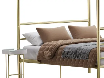Mainstays Metal Canopy bed 3D model