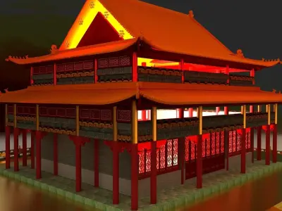 Chinese house 3D model shop
