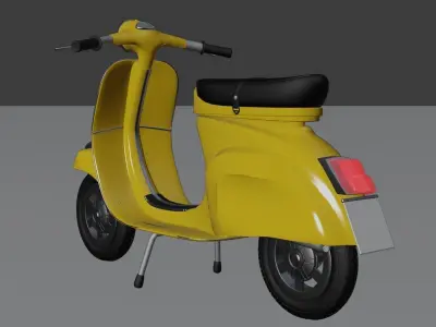 Bike Vespa Sprint-1974 Scooter Low-poly 3D model