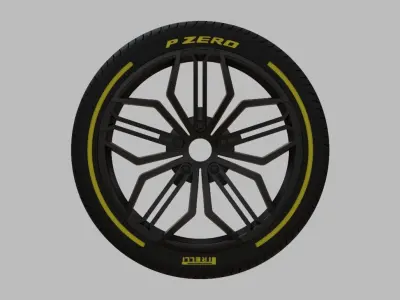 Miniature Enkei CUV Rim and Tire - 3D Print - No Textures 3D print model