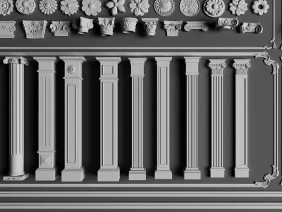 Classic Architectural Ornament Kit Low-poly 3D model