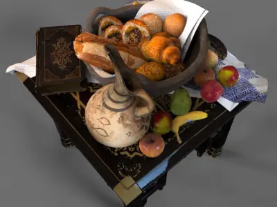 Table Decoration  Low-poly 3D model