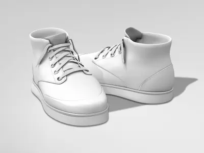 Ankle Boots Sneakers Low-poly 3D model