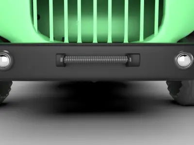 Indian Jeep Toy Car Low-poly 3D model