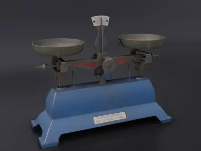 Old Japanese Scales Low-poly 3D model