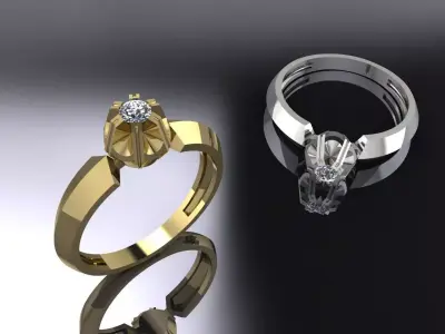 Jewelry Ring Gold 3D print model