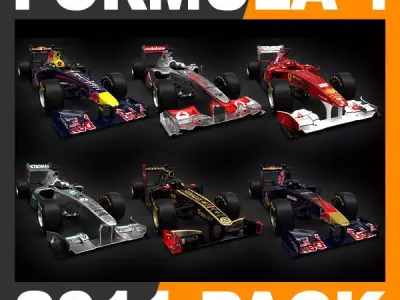 F1 2011 Car Ferrari McLaren Red Bull Toro Rosso Mercedes Renault 3D model