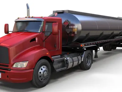 Kenworth T370 fuel tank Low-poly 3D model