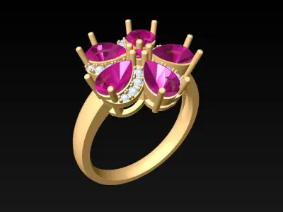 Pear Ring - Womens Rings - N719224 3D print model