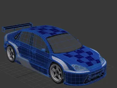 Low Poly Racing Car Low-poly 3D model