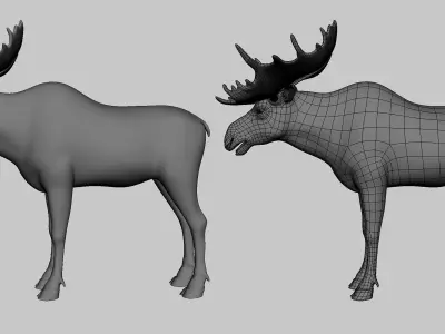 Moose Low-poly 3D model purchase